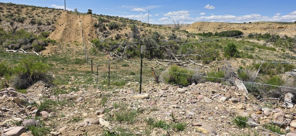 Barbed wire Fencing in remote area of Wyoming
