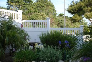 Semi private fence with garden