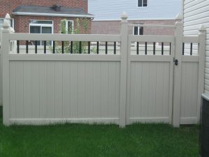 Vinyl fence with semi private option